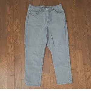 Primark Charcoal Denim High Waist Mom Jeans Size 12